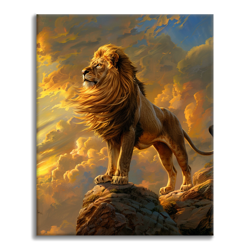 León majestuoso – Pintar por números