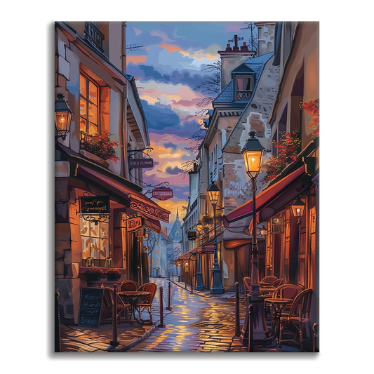 Bulevar al atardecer – Pintura por números