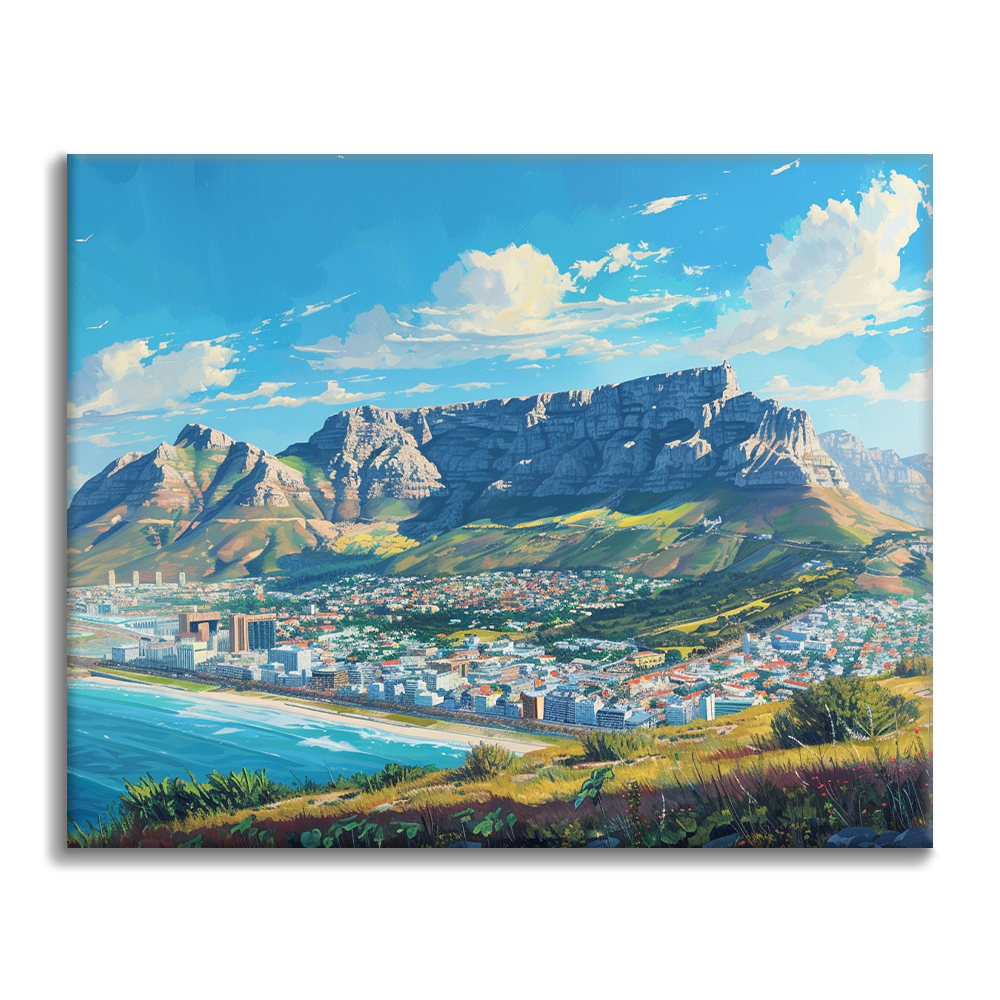 Table Mountain en Ciudad del Cabo – pintar por números