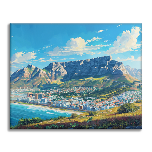 Table Mountain en Ciudad del Cabo – pintar por números