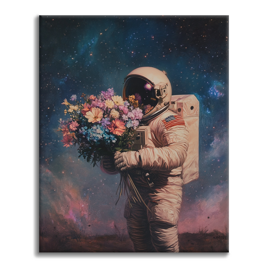 Universo floreciente de astronautas – Pintar por números