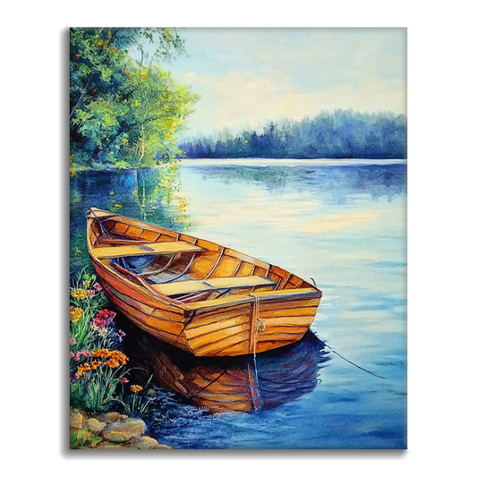 Barcos en el lago – pintar por números