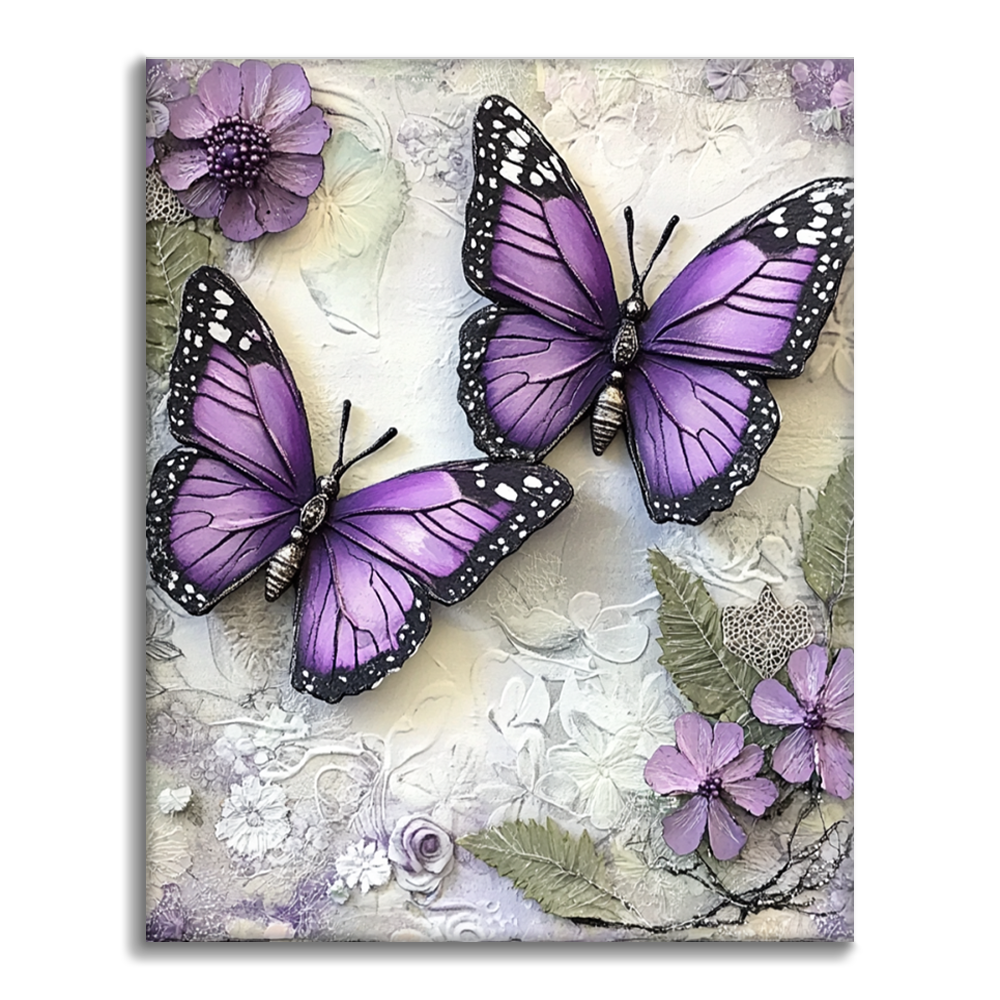 Mariposa morada – Pintar por números