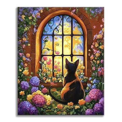 Flores y gatos – pintar por números