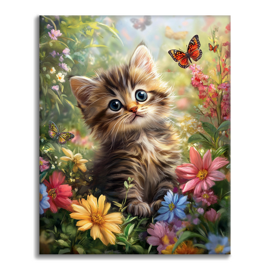 Gatitos de jardín – Pintar por números