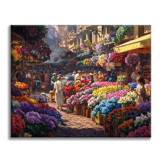 Mercado de flores – pintar por números