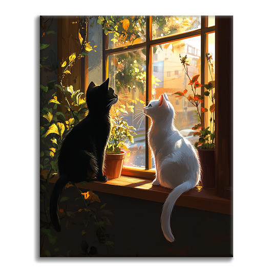 Gato en la ventana – Pintar por números