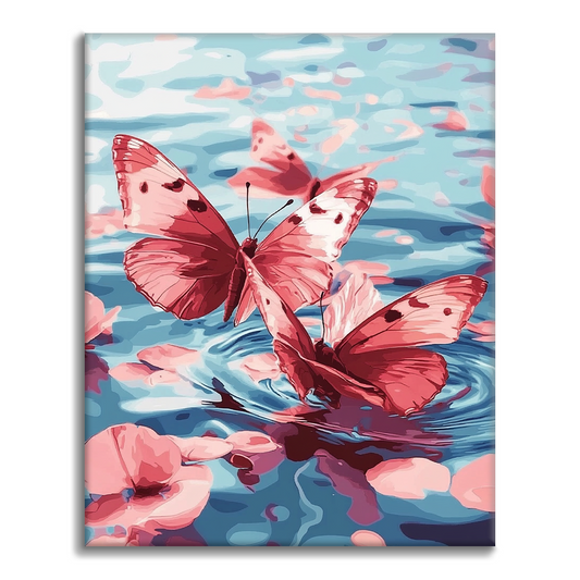 Mariposa rosa – Pintar por números