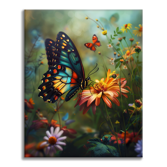 Mariposa de colores – pintar por números