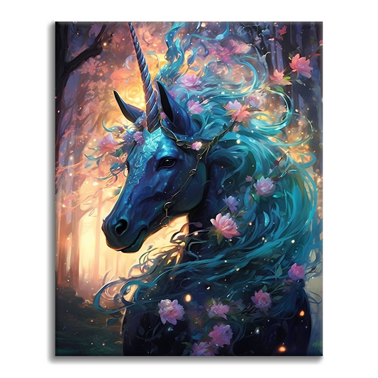 Unicornio romántico - pintar por números