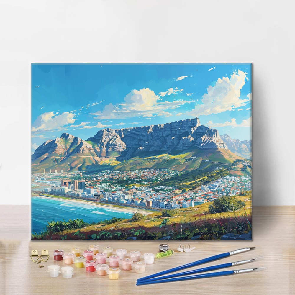 Table Mountain en Ciudad del Cabo – pintar por números