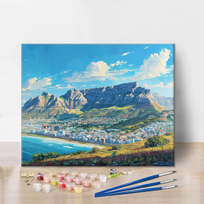 Table Mountain en Ciudad del Cabo – pintar por números