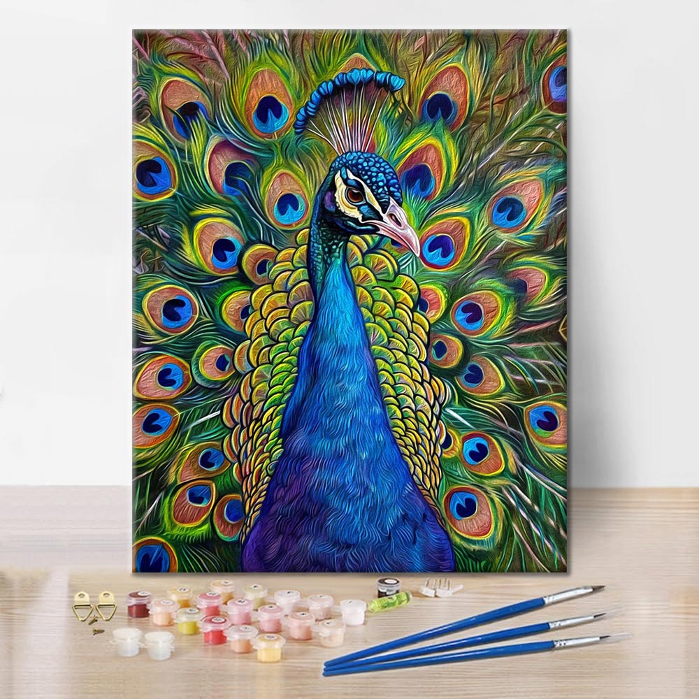 Pavo real – Pintar por números