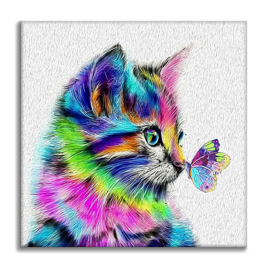 Gatos y mariposas – Pintar por números