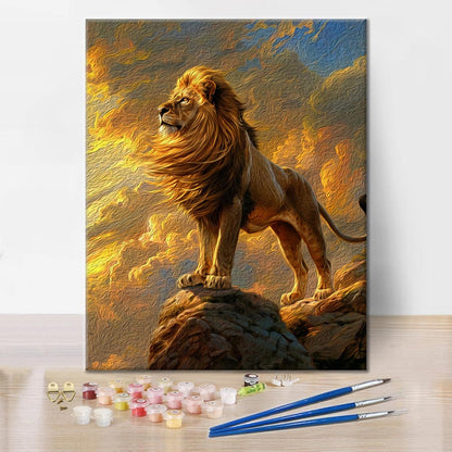 León majestuoso – Pintar por números