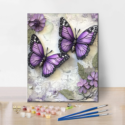 Mariposa morada – Pintar por números