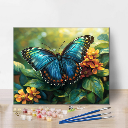 Mariposa Azul – Pintar por números