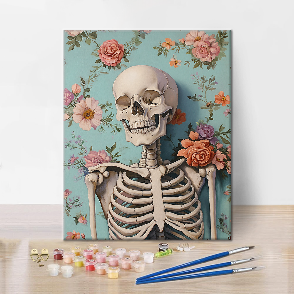 Calavera sonriente – Pintar por números