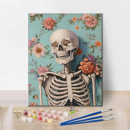 Calavera sonriente – Pintar por números