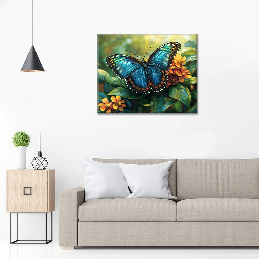 Mariposa Azul – Pintar por números