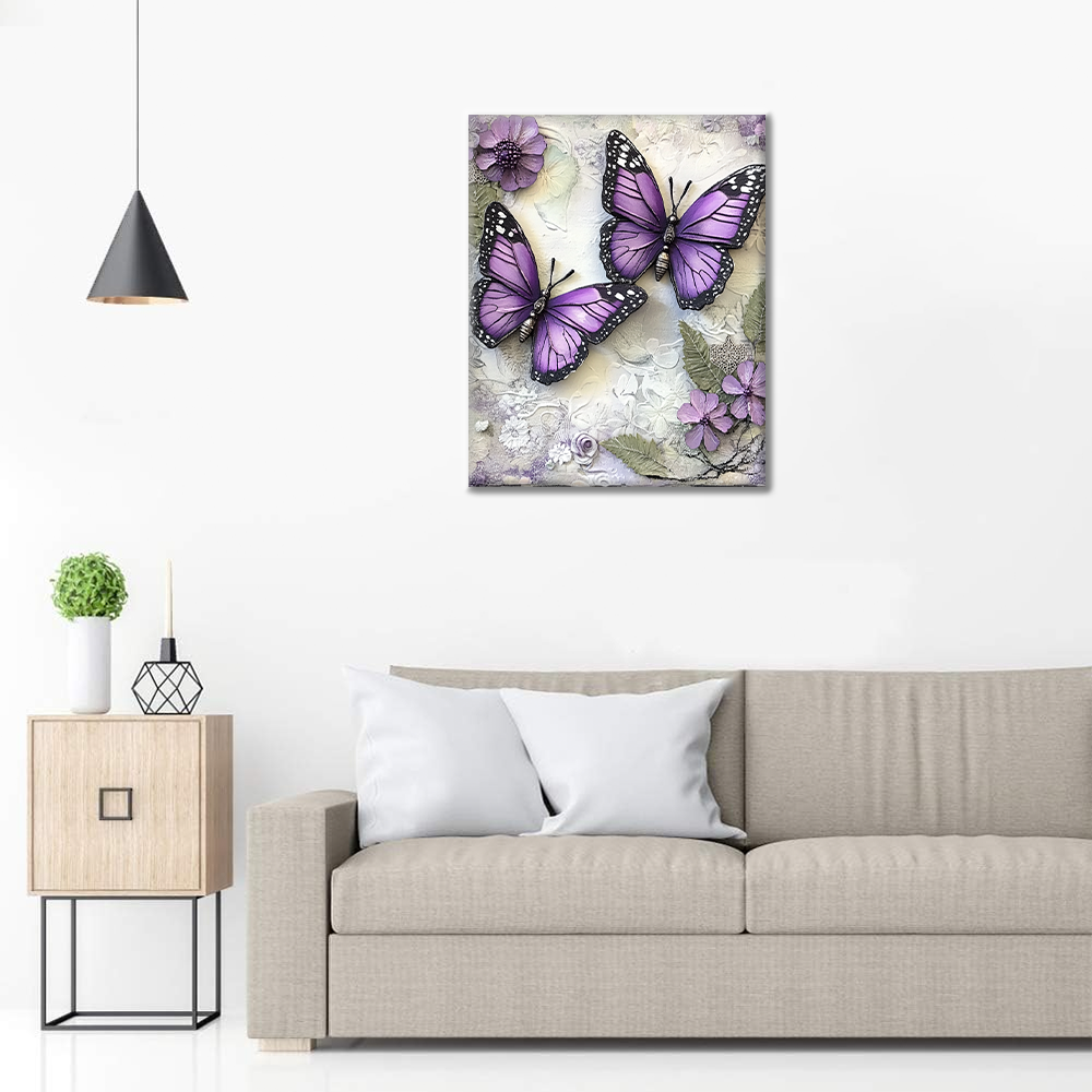 Mariposa morada – Pintar por números