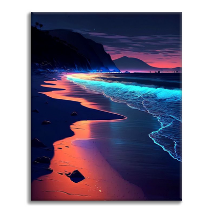 Playa colorida y luminosa – pintar por números